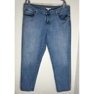 Eileen Fisher Jeans Womens 16 Stretch Denim Straight Leg Mid Rise Casual Crop